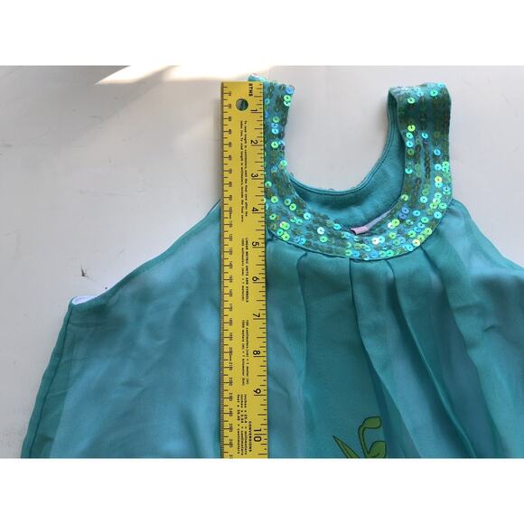 Girls Dress LIPSKIK GIRLS size 14 beautiful Sequin Floral Sundress summer (ja42) - Picture 2 of 7